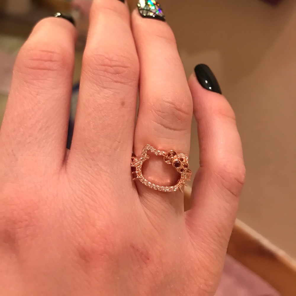 Beautiful Gold and Red Hello Kitty Ring